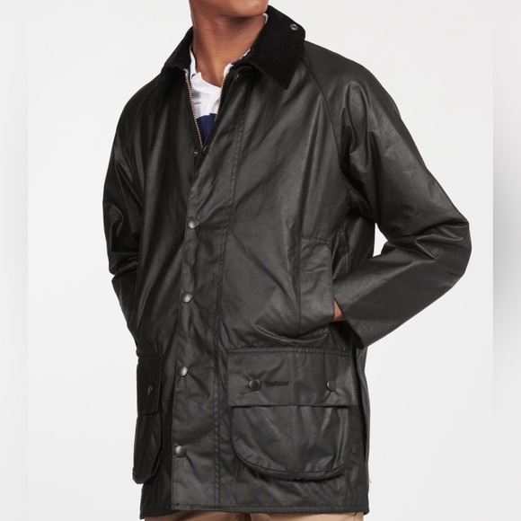 Barbour Beaufort Wax Jacket Black A155 Mens medium - Picture 3 of 16
